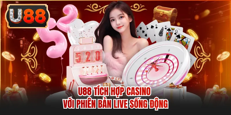 U88 tích hợp casino với phiên bản live sống động